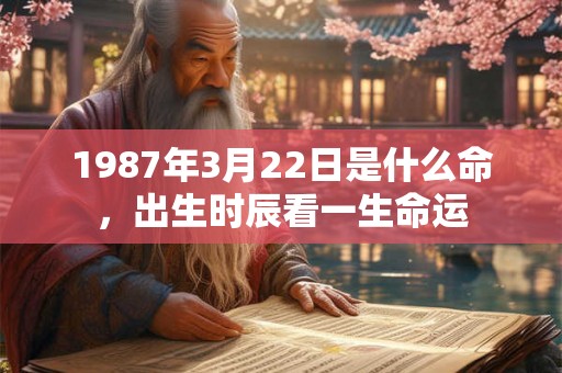 1987年3月22日是什么命，出生时辰看一生命运