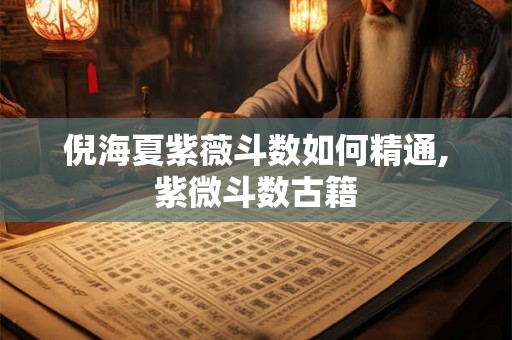倪海夏紫薇斗数如何精通,紫微斗数古籍 倪海夏紫薇斗数如何精通,紫微斗数古籍
