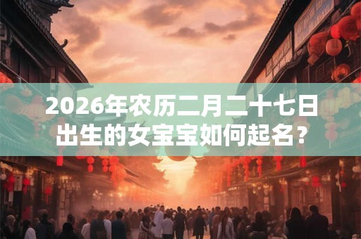 2026年农历二月二十七日出生的女宝宝如何起名？