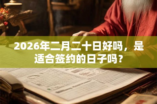 2026年二月二十日好吗，是适合签约的日子吗？