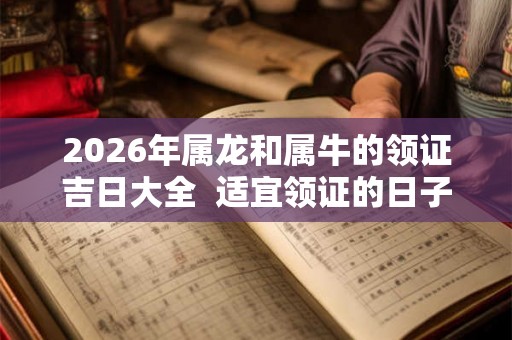 2026年属龙和属牛的领证吉日大全  适宜领证的日子