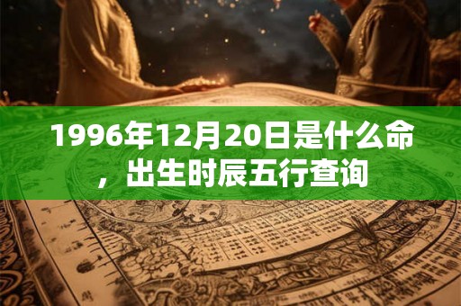 1996年12月20日是什么命，出生时辰五行查询
