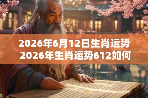 2026年6月12日生肖运势 2026年生肖运势612如何 2026年6月12日生肖运势 2026年生肖运势612如何