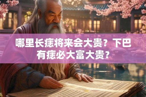 哪里长痣将来会大贵？下巴有痣必大富大贵？