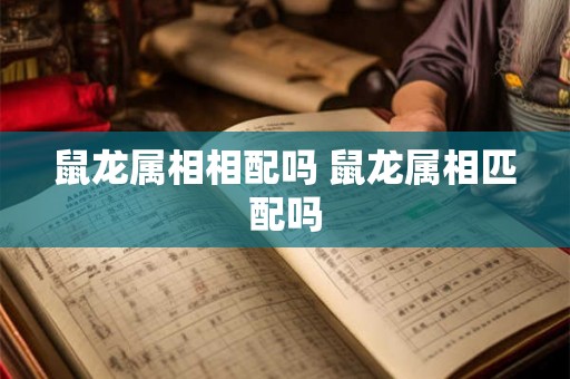 鼠龙属相相配吗 鼠龙属相匹配吗 鼠龙属相相配吗 鼠龙属相匹配吗