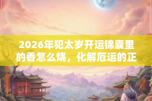 2026年犯太岁开运锦囊里的香怎么烧，化解厄运的正确方法