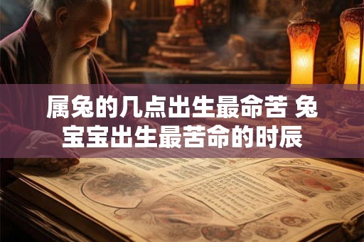 属兔的几点出生最命苦 兔宝宝出生最苦命的时辰