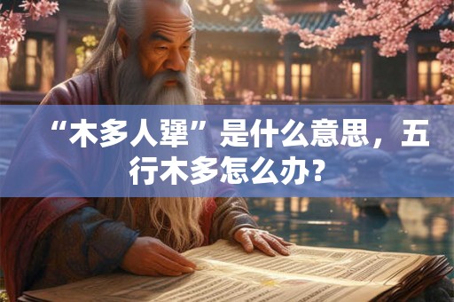 “木多人犟”是什么意思，五行木多怎么办？