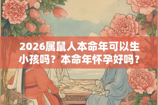 2026属鼠人本命年可以生小孩吗？本命年怀孕好吗？