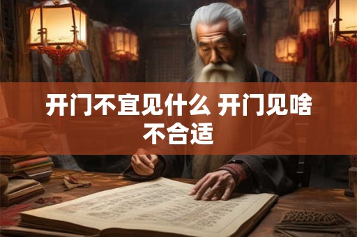 开门不宜见什么 开门见啥不合适 开门不宜见什么 开门见啥不合适