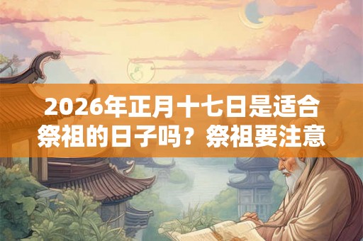 2026年正月十七日是适合祭祖的日子吗？祭祖要注意什么？