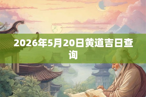 2026年5月20日黄道吉日查询