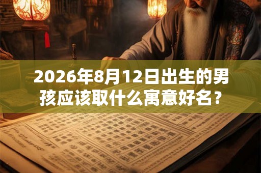 2026年8月12日出生的男孩应该取什么寓意好名？