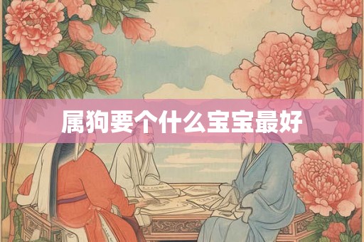属狗要个什么宝宝最好