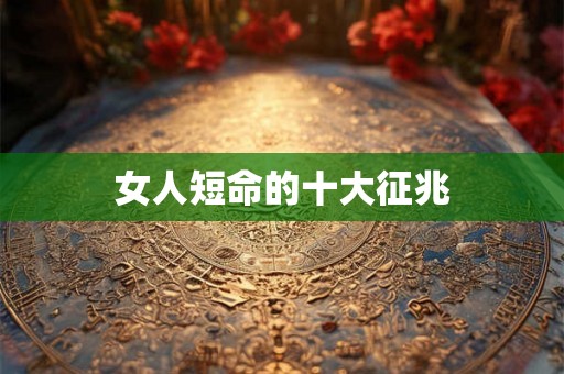 女人短命的十大征兆