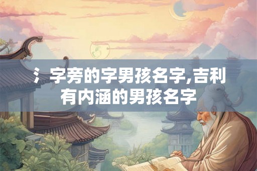 氵字旁的字男孩名字,吉利有内涵的男孩名字