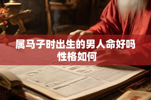 属马子时出生的男人命好吗 性格如何