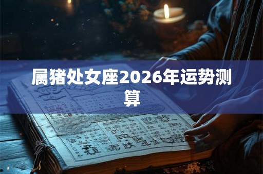 属猪处女座2026年运势测算 属猪处女座2026年运势测算