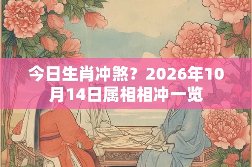 今日生肖冲煞?2026年10月14日属相相冲一览 今日生肖冲煞?2026年10月14日属相相冲一览
