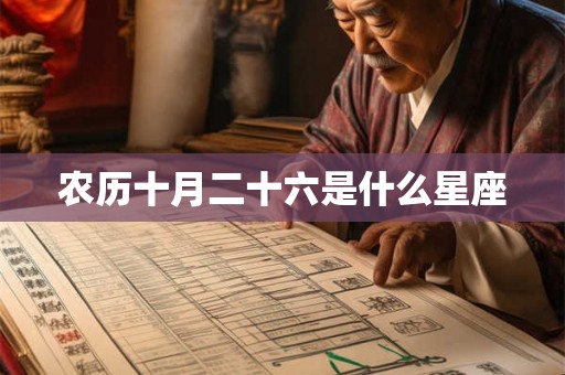 农历十月二十六是什么星座