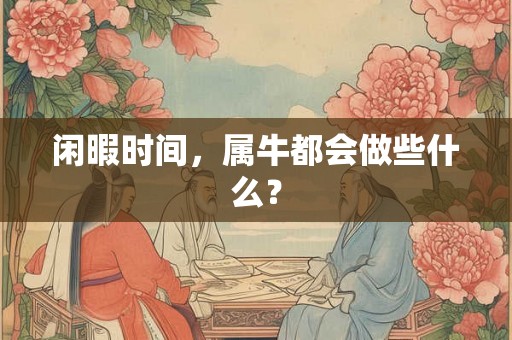 闲暇时间，属牛都会做些什么？