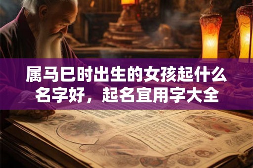 属马巳时出生的女孩起什么名字好，起名宜用字大全