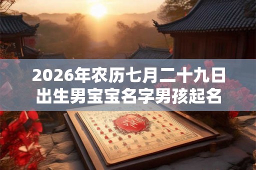 2026年农历七月二十九日出生男宝宝名字男孩起名 2026年农历七月二十九日出生男宝宝名字男孩起名
