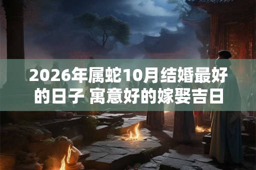 2026年属蛇10月结婚最好的日子 寓意好的嫁娶吉日
