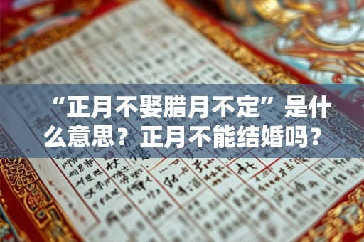 “正月不娶腊月不定”是什么意思?正月不能结婚吗? “正月不娶腊月不定”是什么意思?正月不能结婚吗?