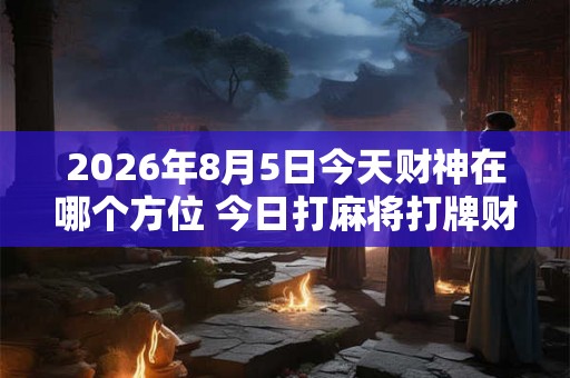 2026年8月5日今天财神在哪个方位 今日打麻将打牌财运方位