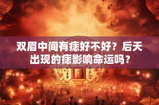 双眉中间有痣好不好？后天出现的痣影响命运吗？