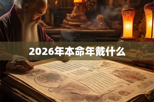 2026年本命年戴什么