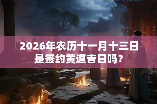 2026年农历十一月十三日是签约黄道吉日吗? 2026年农历十一月十三日是签约黄道吉日吗?