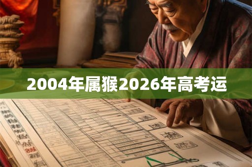 2004年属猴2026年高考运 2004年属猴2026年高考运