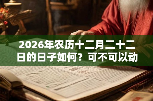 2026年农历十二月二十二日的日子如何？可不可以动土？