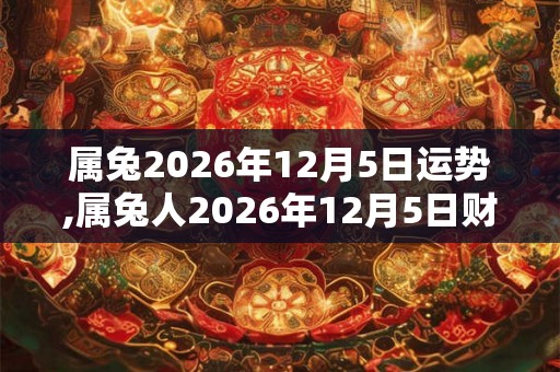 属兔2026年12月5日运势,属兔人2026年12月5日财运,生肖兔2026年12月5日运势 属兔2026年12月5日运势,属兔人2026年12月5日财运,生肖兔2026年12月5日运势