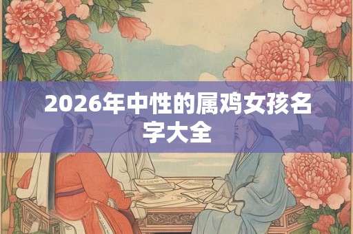 2026年中性的属鸡女孩名字大全