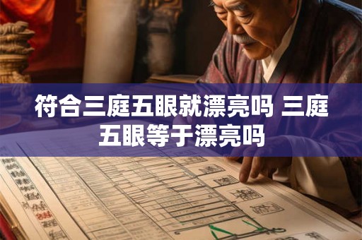 符合三庭五眼就漂亮吗 三庭五眼等于漂亮吗
