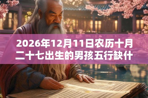 2026年12月11日农历十月二十七出生的男孩五行缺什么