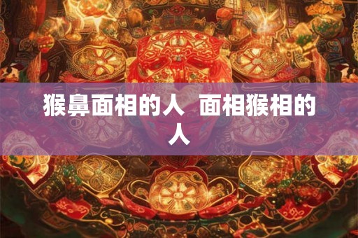 猴鼻面相的人  面相猴相的人