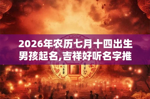2026年农历七月十四出生男孩起名,吉祥好听名字推荐! 2026年农历七月十四出生男孩起名,吉祥好听名字推荐!
