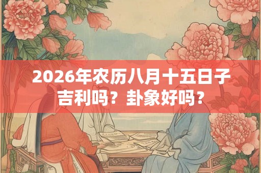2026年农历八月十五日子吉利吗？卦象好吗？
