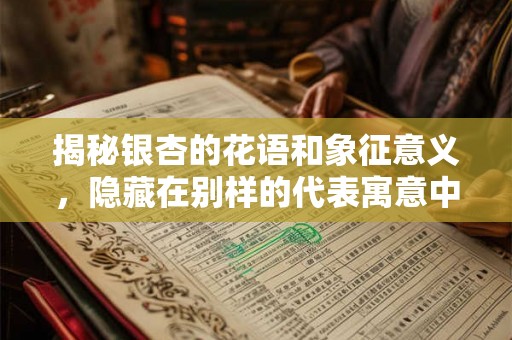 揭秘银杏的花语和象征意义，隐藏在别样的代表寓意中