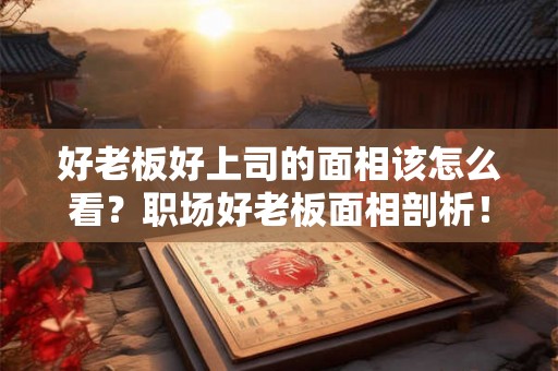 好老板好上司的面相该怎么看？职场好老板面相剖析！