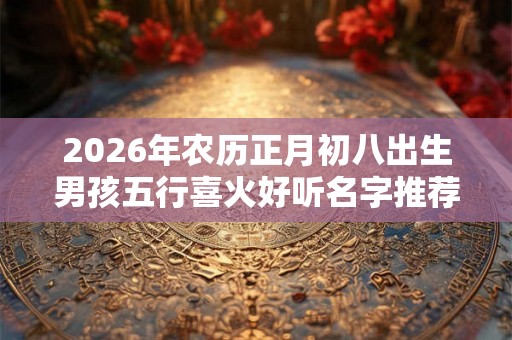 2026年农历正月初八出生男孩五行喜火好听名字推荐解析！