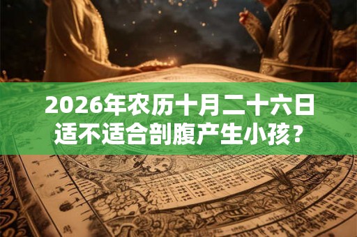 2026年农历十月二十六日适不适合剖腹产生小孩？