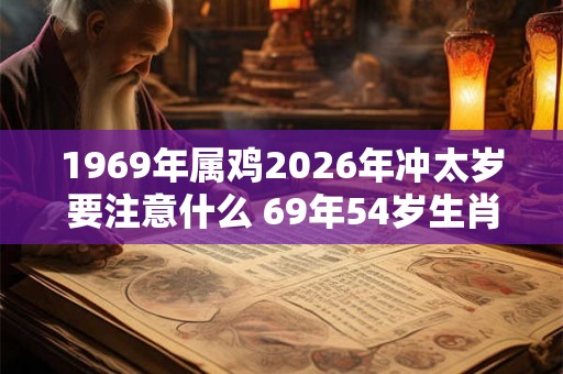 1969年属鸡2026年冲太岁要注意什么 69年54岁生肖鸡逢马年运势如何