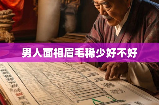 男人面相眉毛稀少好不好 男人面相眉毛稀少好不好