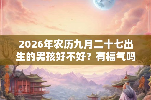 2026年农历九月二十七出生的男孩好不好？有福气吗？