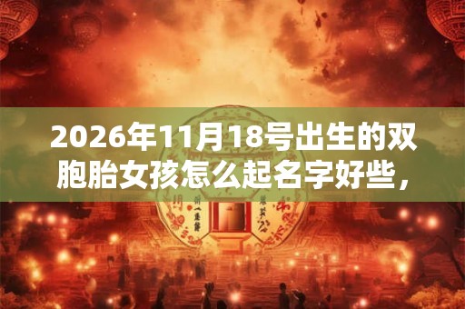 2026年11月18号出生的双胞胎女孩怎么起名字好些，五行属什么？